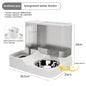 Elevated 2-In-1 Pet Bowl with Automatic Water Dispenser 