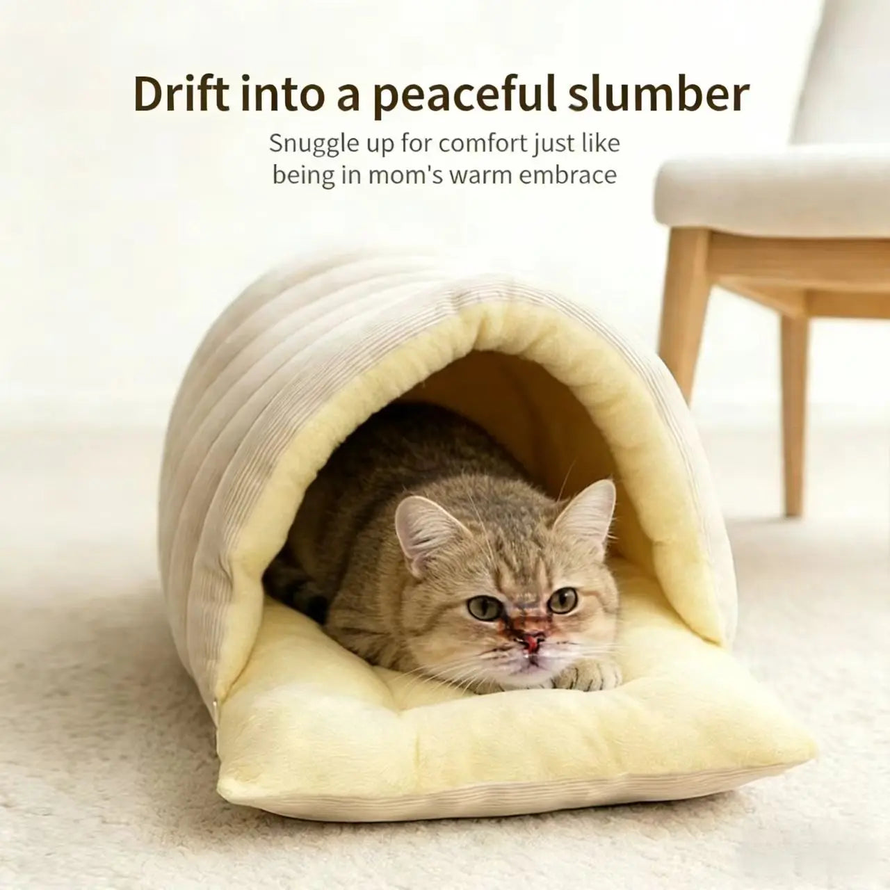 Semi-Enclosed Plush Fabric Nest for Pets 