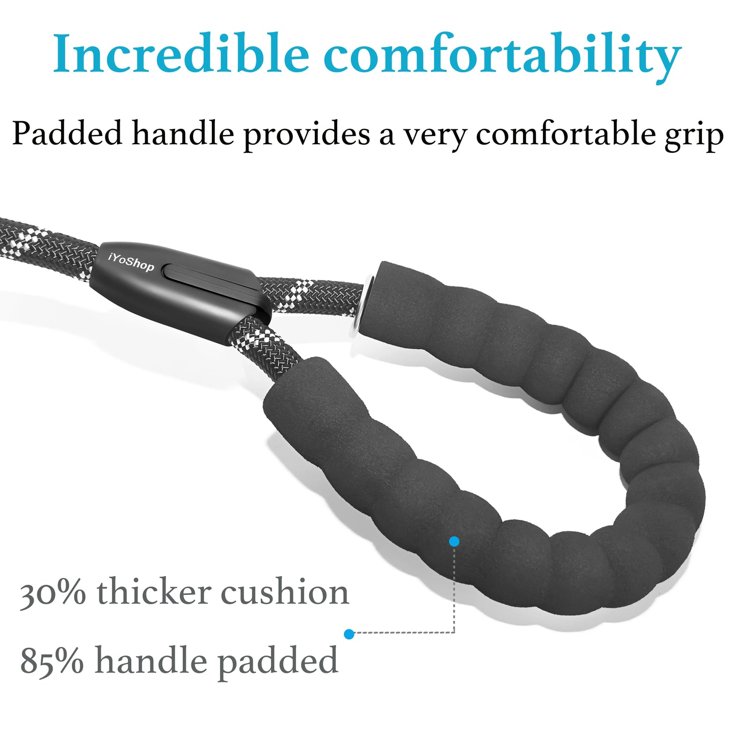 Dual 360 Swivel No Tangle Pet Leash Shock Absorbing Bungee 