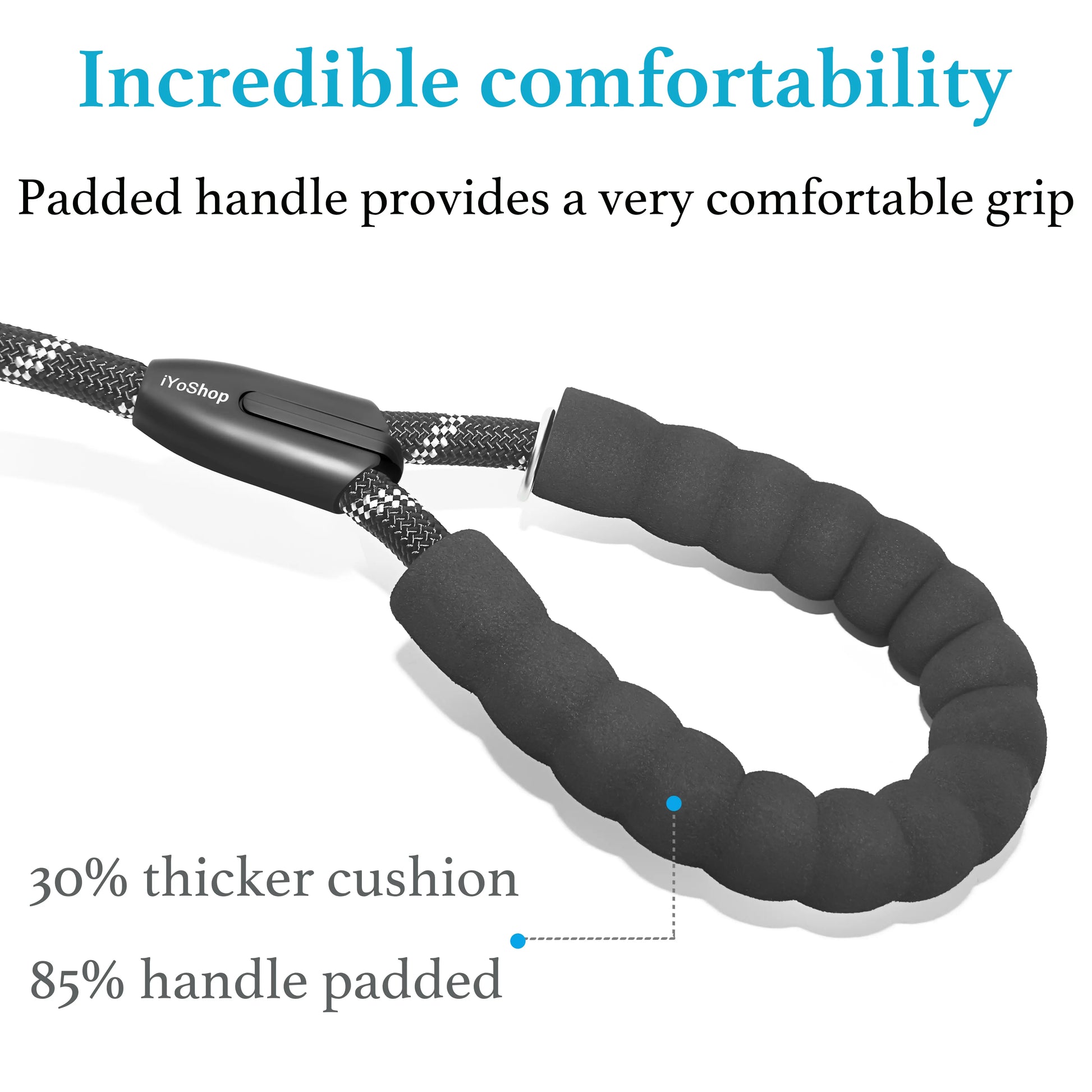  Dual 360 Swivel No Tangle Pet Leash Shock Absorbing Bungee 