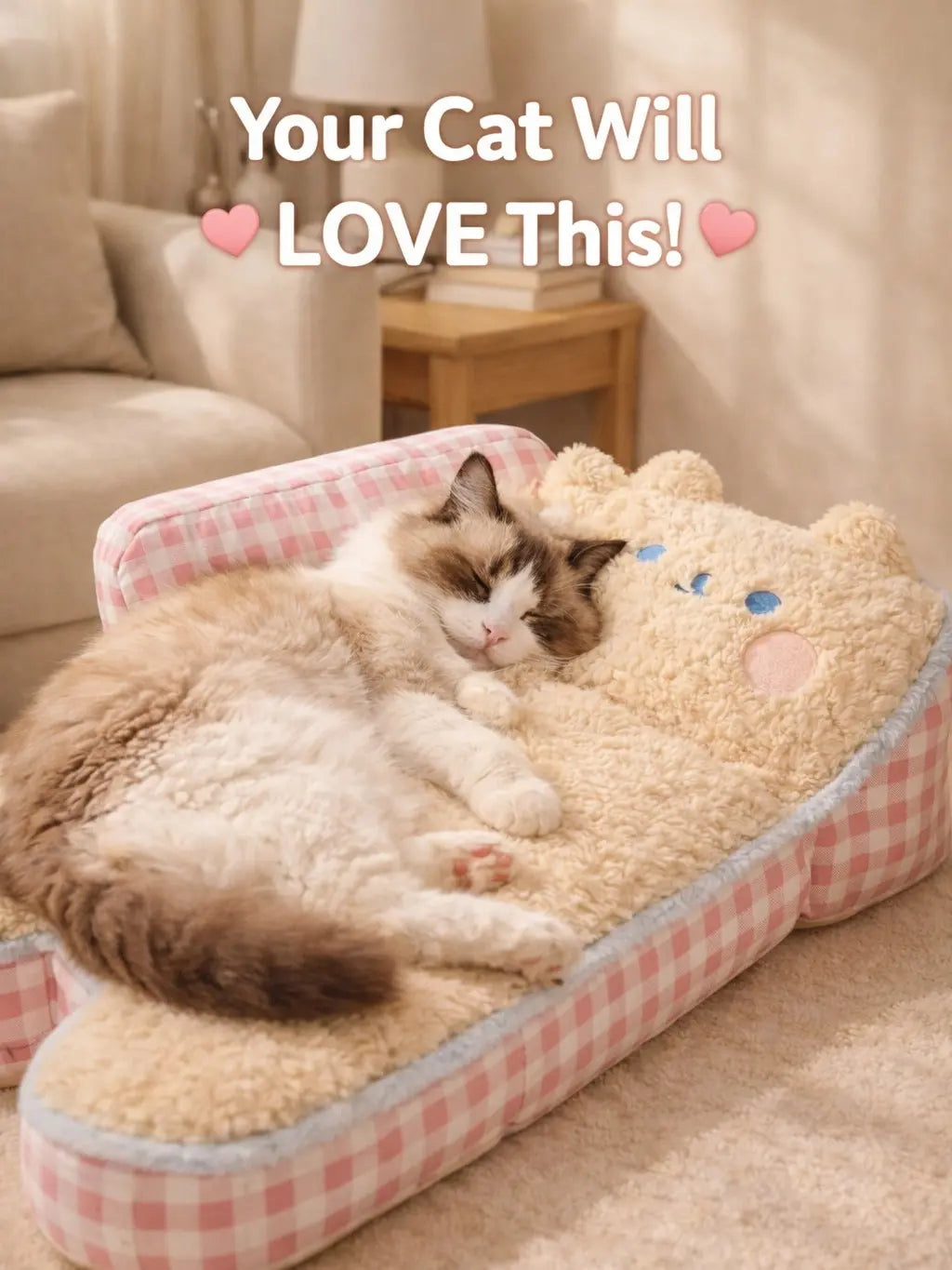 Orthopedic & Calming Soft Lounger for Small Pets 