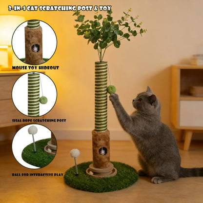 Interactive Scratching Tree with Hanging Ball & Mouse 
