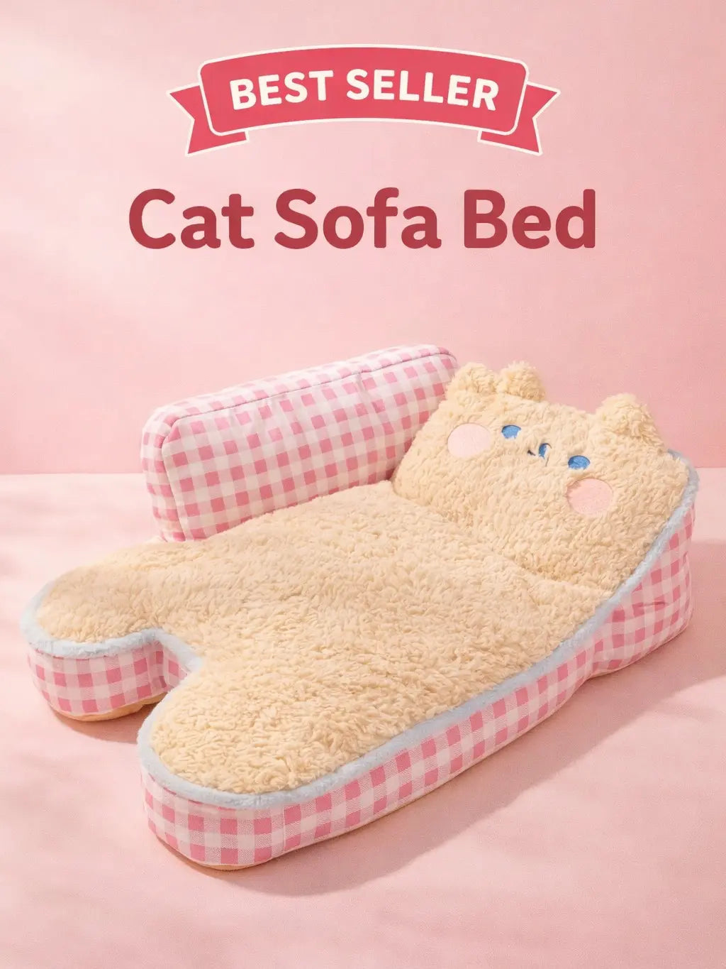Orthopedic & Calming Soft Lounger for Small Pets 