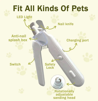 2-In-1 Pet Nail Clipper and Grinder (Rechargeable)