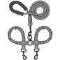  Dual 360 Swivel No Tangle Pet Leash Shock Absorbing Bungee 