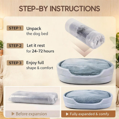 Orthopedic Pet Bed with Non-Slip Bottom (Washable)