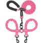  Dual 360 Swivel No Tangle Pet Leash Shock Absorbing Bungee 