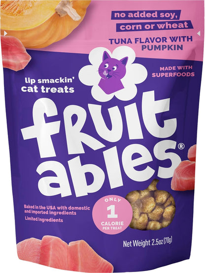 Healthy Treats for Cats Crunchy Biscuits Made with Real Tuna and Pumpkin (2.5Oz)