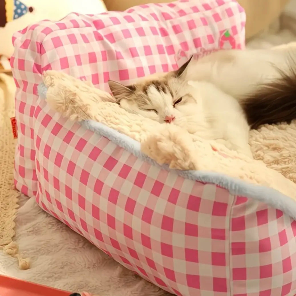 Orthopedic & Calming Soft Lounger for Small Pets 