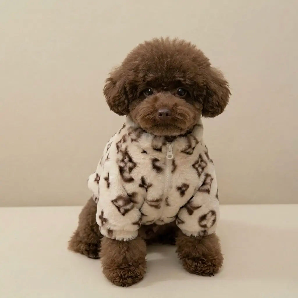  Designer Faux Fur Pet Jacket 
