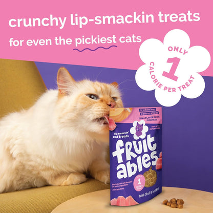 Healthy Treats for Cats Crunchy Biscuits Made with Real Tuna and Pumpkin (2.5Oz)