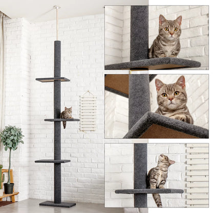 Tall Adjustable 4 Tier Tree Tower for Cat Climbing 