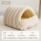 Semi-Enclosed Plush Fabric Nest for Pets 