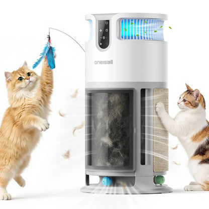 Air Purifiers for Home Pets, 3-In-1 Washable HEPA Filter, Dual-Sided Filter with 200G Activated Carbon, Allergen Relief & Odor Removal
