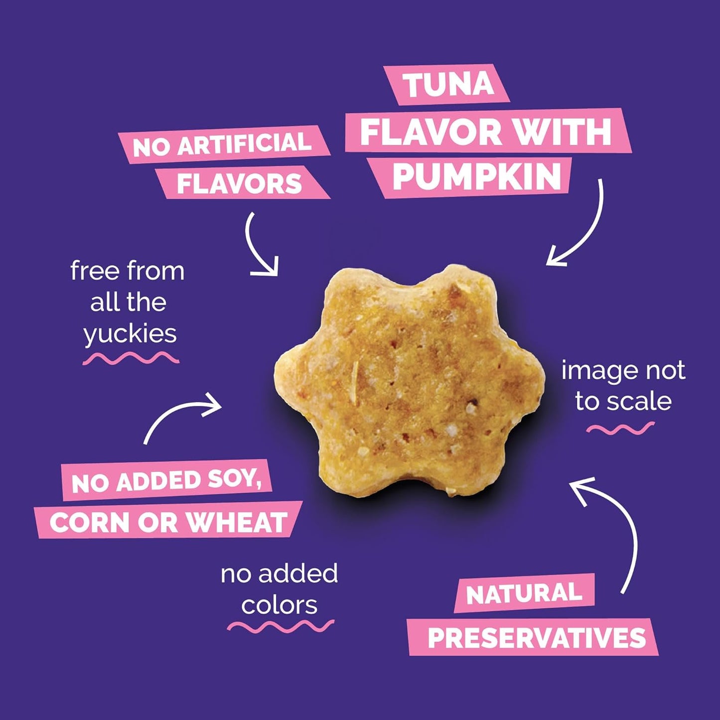 Healthy Treats for Cats Crunchy Biscuits Made with Real Tuna and Pumpkin (2.5Oz)