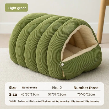 Semi-Enclosed Plush Fabric Nest for Pets 