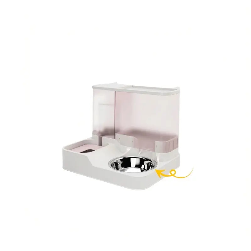 Elevated 2-In-1 Pet Bowl with Automatic Water Dispenser 