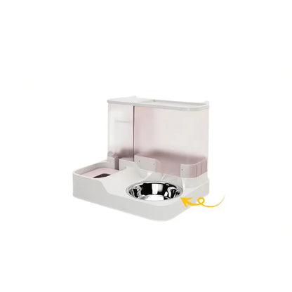 Elevated 2-In-1 Pet Bowl with Automatic Water Dispenser 