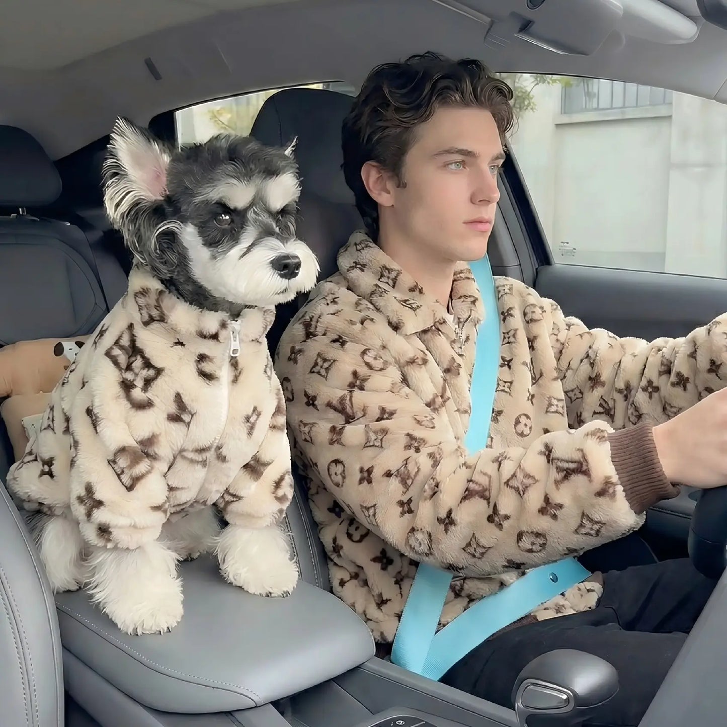  Designer Faux Fur Pet Jacket 