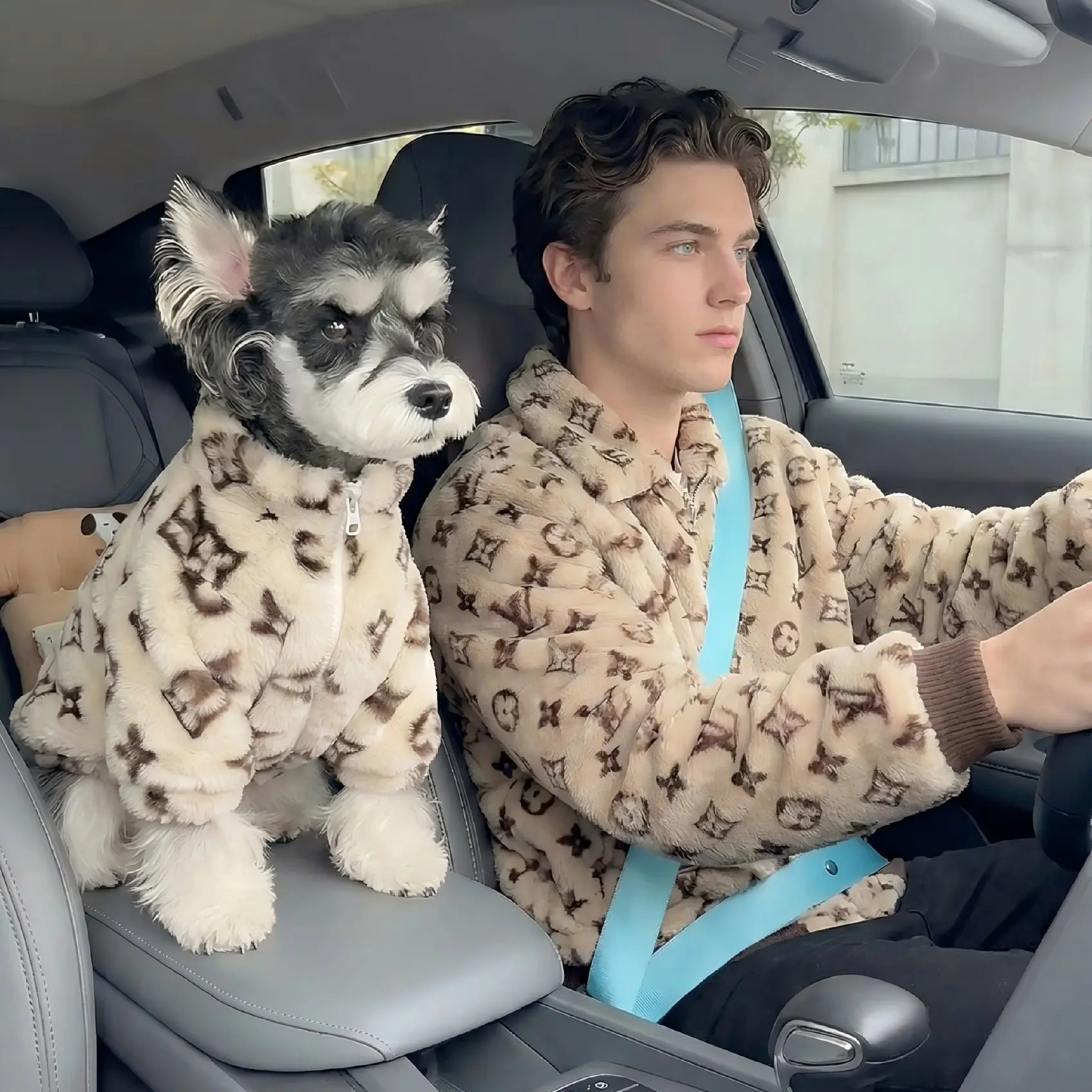  Designer Faux Fur Pet Jacket 