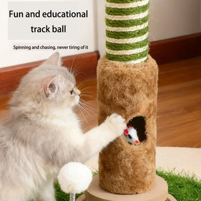 Interactive Scratching Tree with Hanging Ball & Mouse 