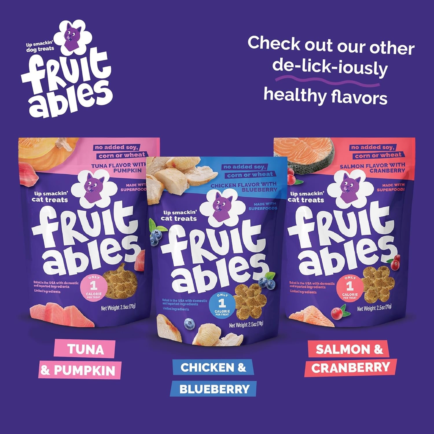 Healthy Treats for Cats Crunchy Biscuits Made with Real Tuna and Pumpkin (2.5Oz)