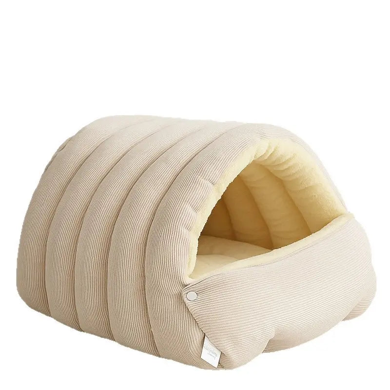 Semi-Enclosed Plush Fabric Nest for Pets 