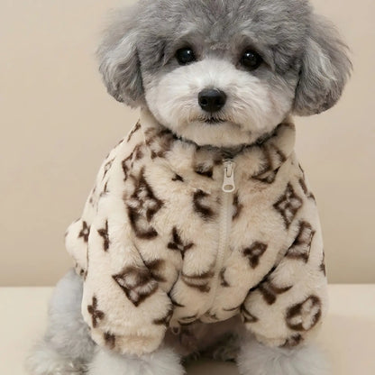  Designer Faux Fur Pet Jacket 