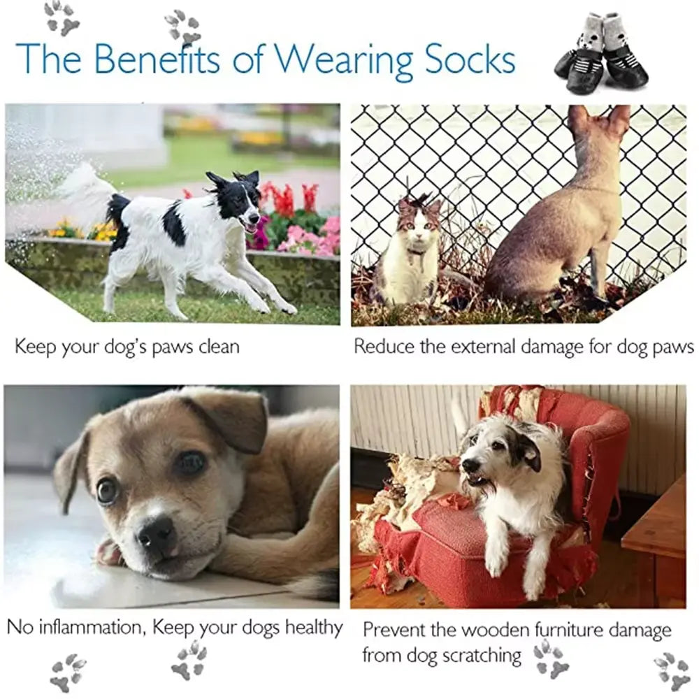 Pet Sock Shoes Waterproof Anti-Slip
