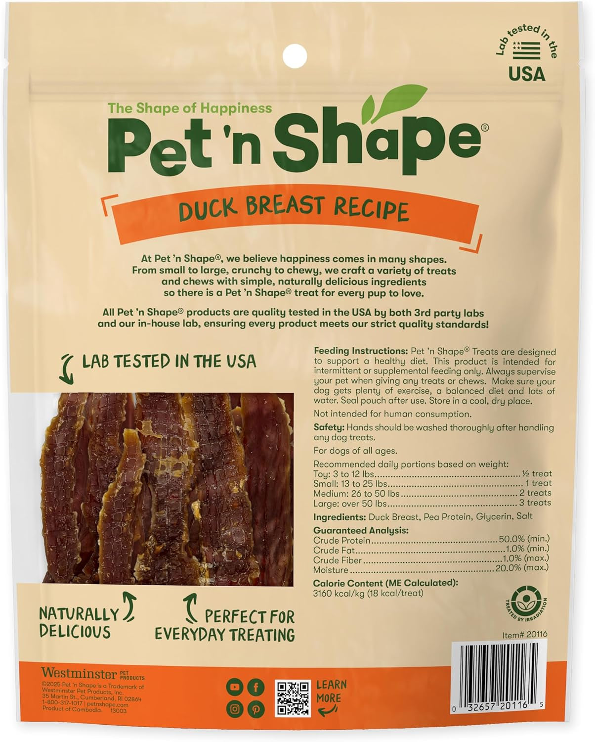 Duck Breast Jerky Dog Treats - 16 oz