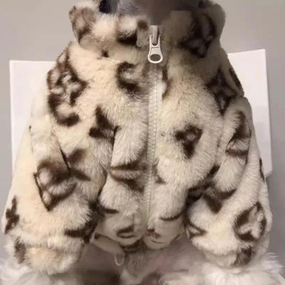  Designer Faux Fur Pet Jacket 
