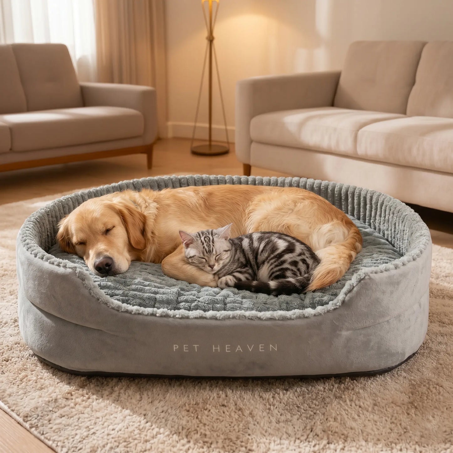 Orthopedic Pet Bed with Non-Slip Bottom (Washable)