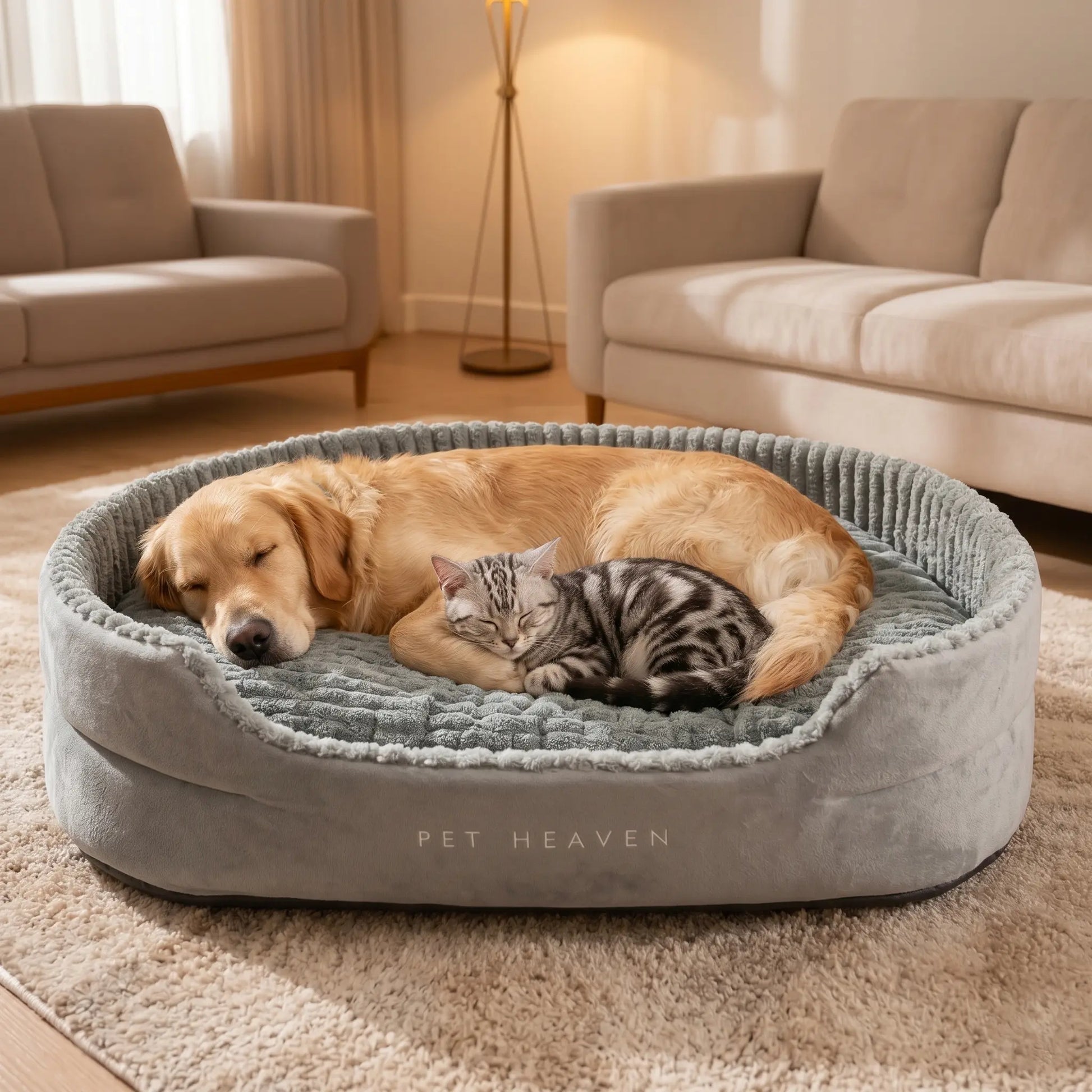 Orthopedic Pet Bed with Non-Slip Bottom (Washable)
