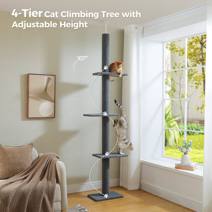 Tall Adjustable 4 Tier Tree Tower for Cat Climbing 