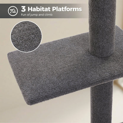 Tall Adjustable 4 Tier Tree Tower for Cat Climbing 