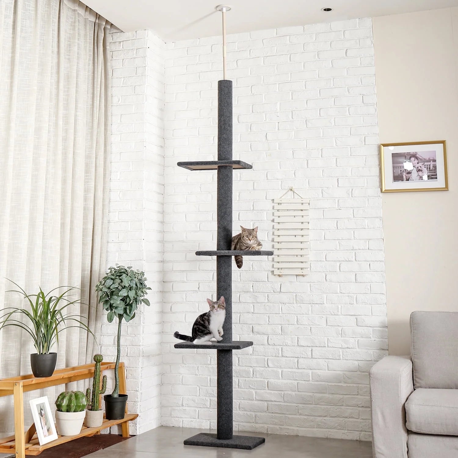 Tall Adjustable 4 Tier Tree Tower for Cat Climbing 
