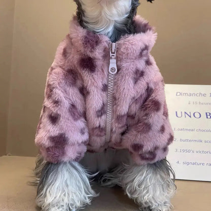  Designer Faux Fur Pet Jacket 