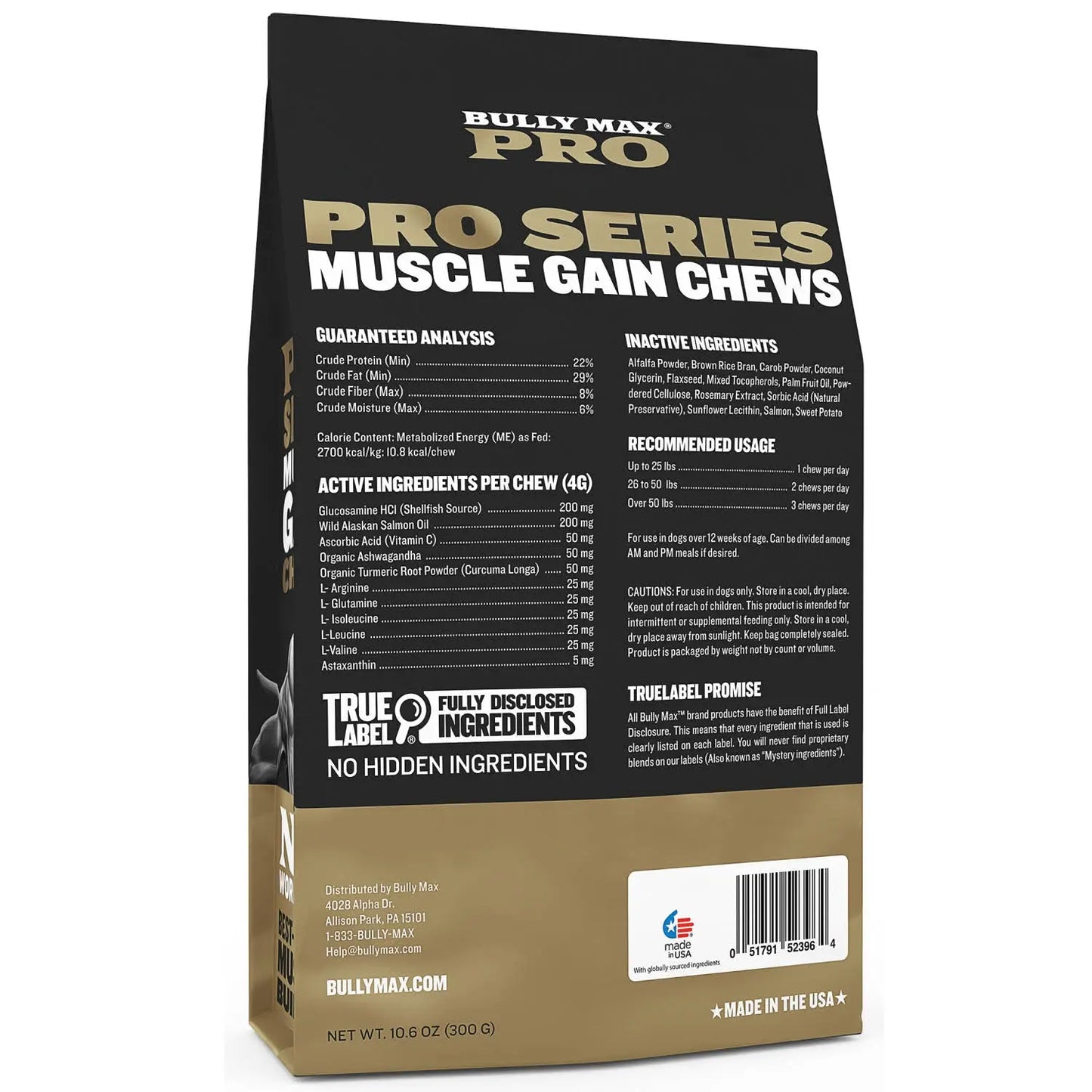 Bully Max Pro 11-In-1 Muscle Gain Power Chews - 75 Chews