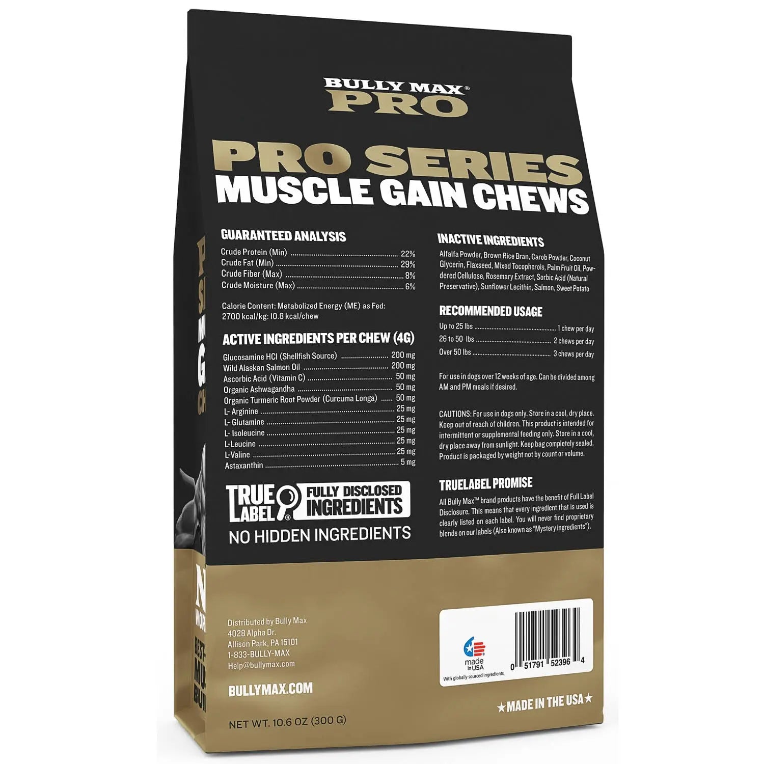 Bully Max Pro 11-In-1 Muscle Gain Power Chews - 75 Chews