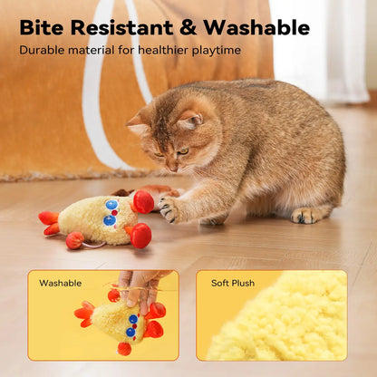 Jumpyshrimp Taiyaki Interactive Electric Pet Toy with Rechargeable Built-In Motor