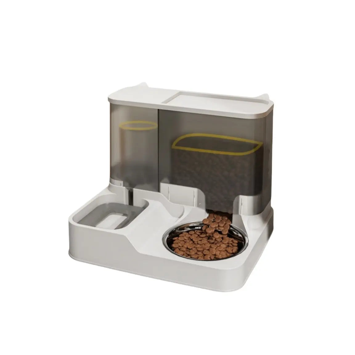 Elevated 2-In-1 Pet Bowl with Automatic Water Dispenser 