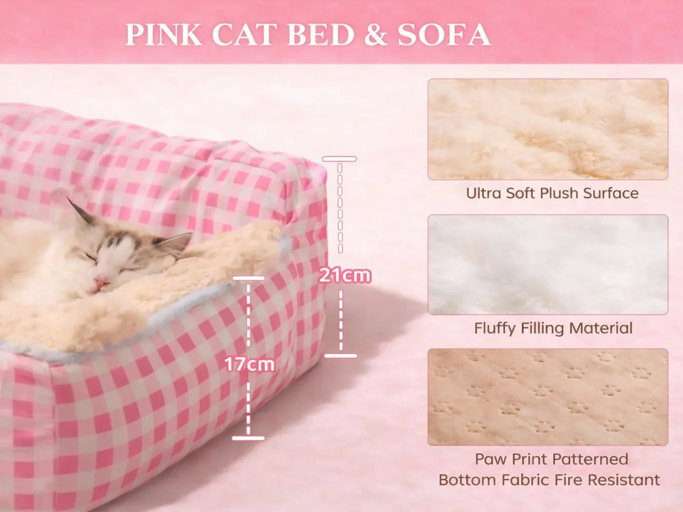Orthopedic & Calming Soft Lounger for Small Pets 